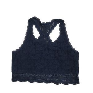 Abercrombie Kids Navy Blue Lace Racerback Bralette Top 15/16